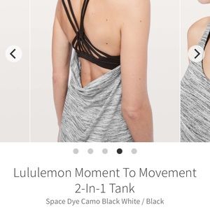 Lululemon Moment to Movement 2-in-1 tank with built-in bra